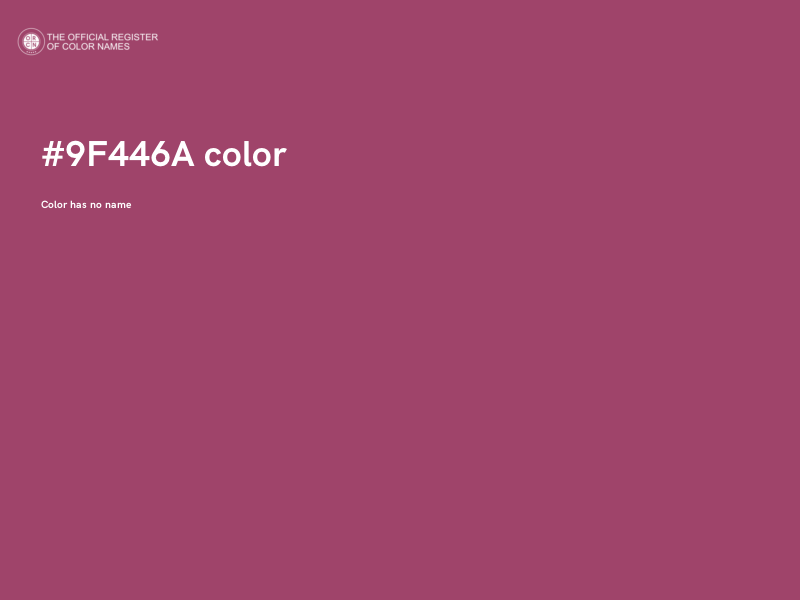 #9F446A color image
