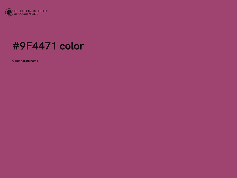 #9F4471 color image