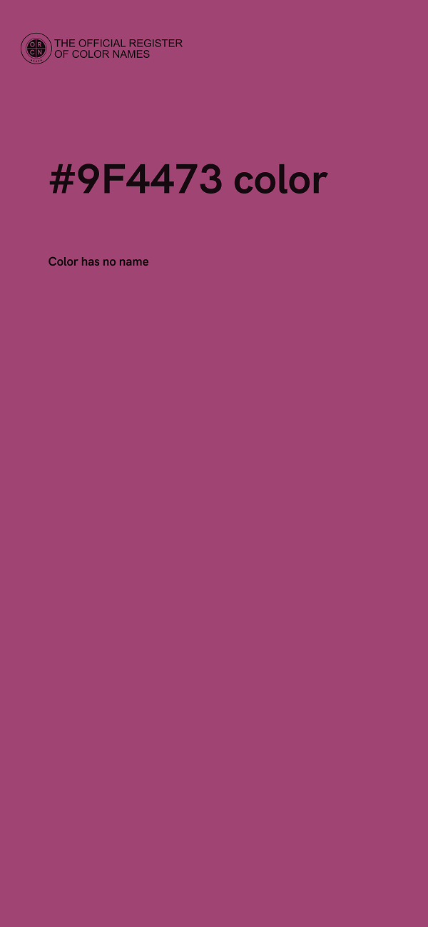 #9F4473 color image
