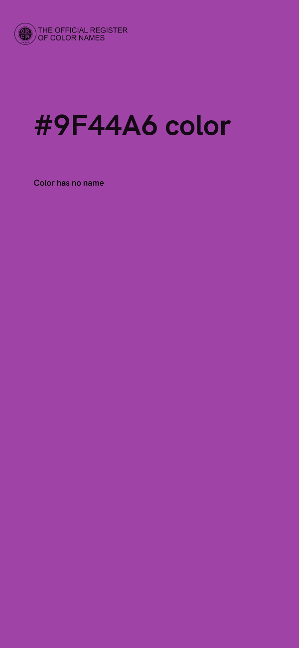 #9F44A6 color image