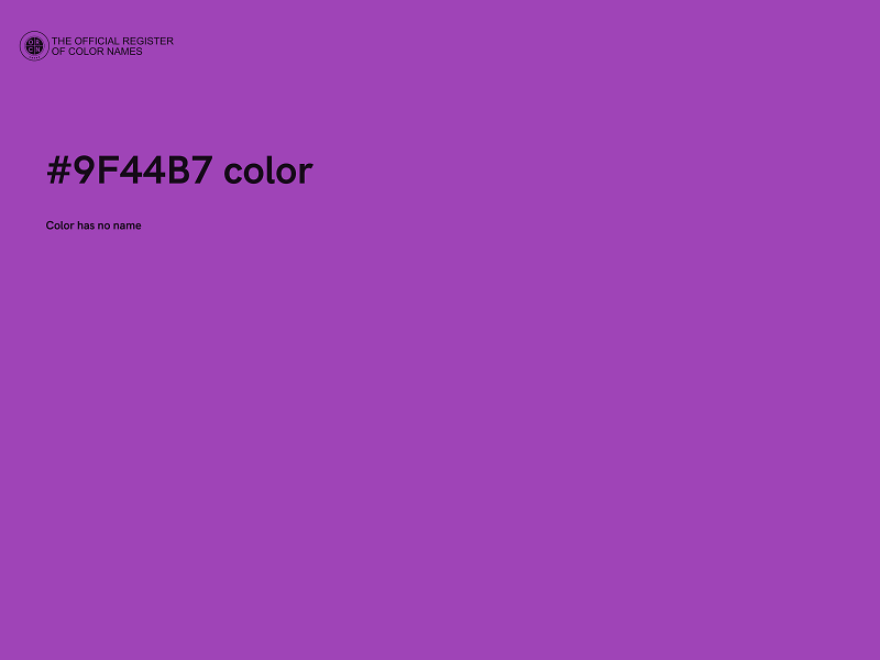 #9F44B7 color image