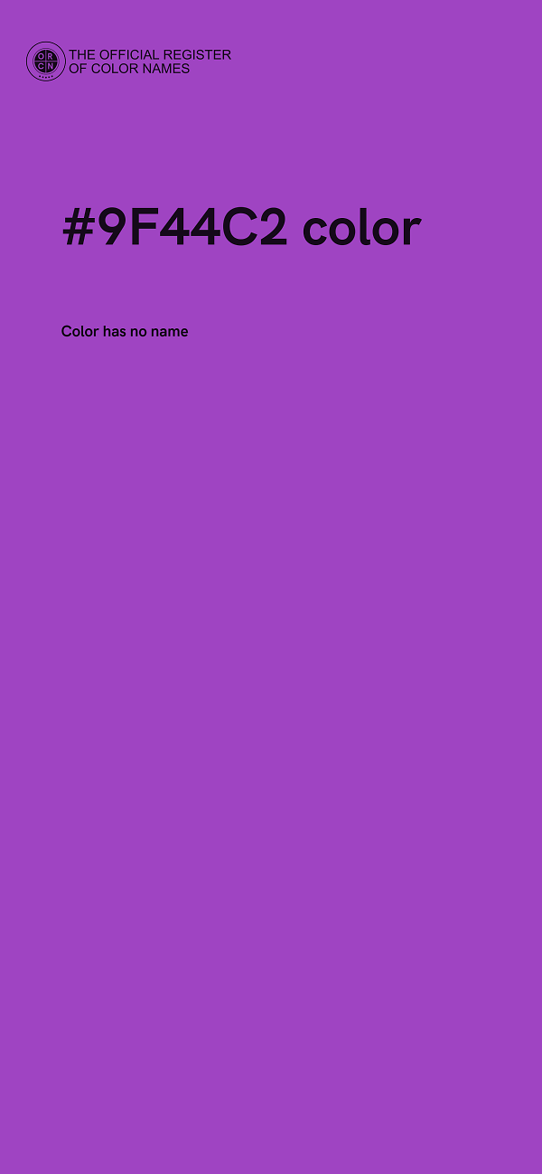 #9F44C2 color image