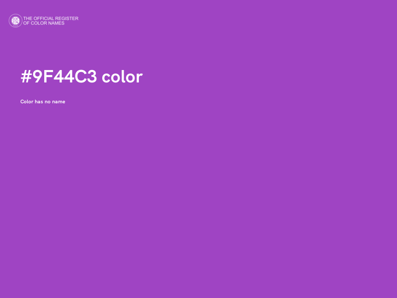 #9F44C3 color image
