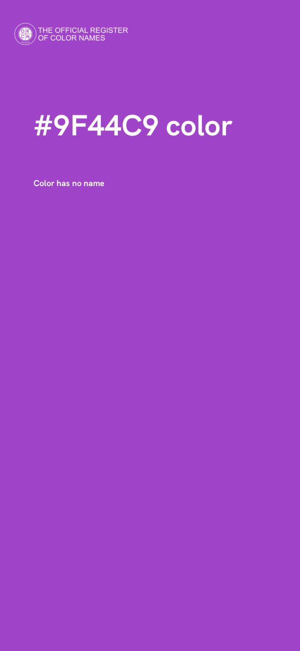 #9F44C9 color image