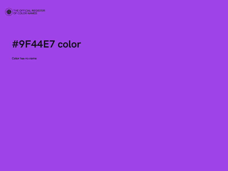 #9F44E7 color image