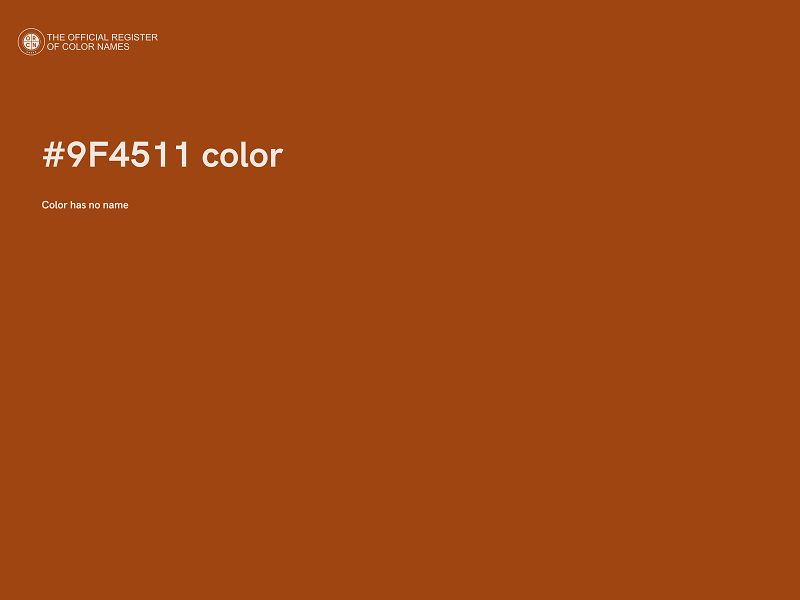 #9F4511 color image