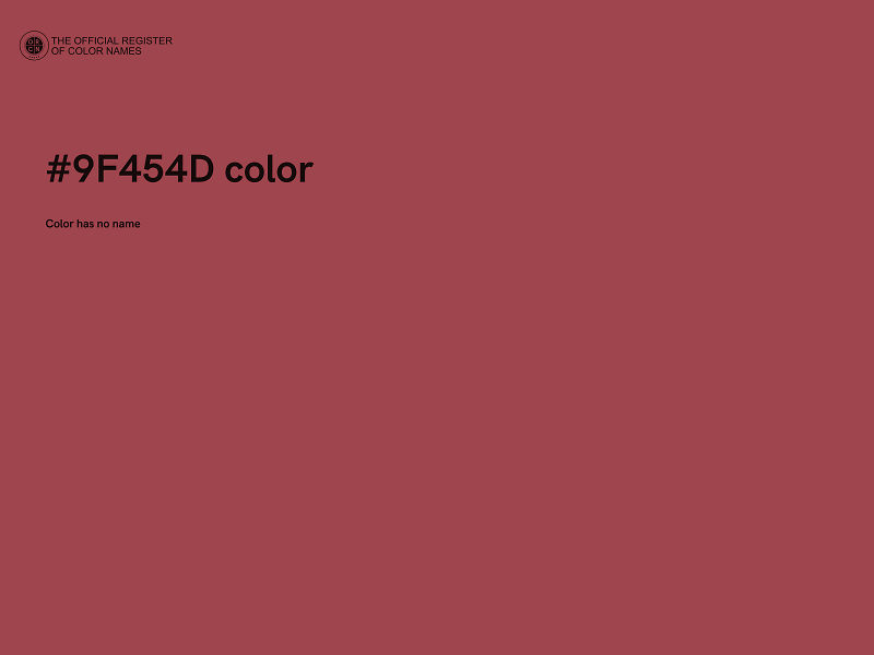 #9F454D color image