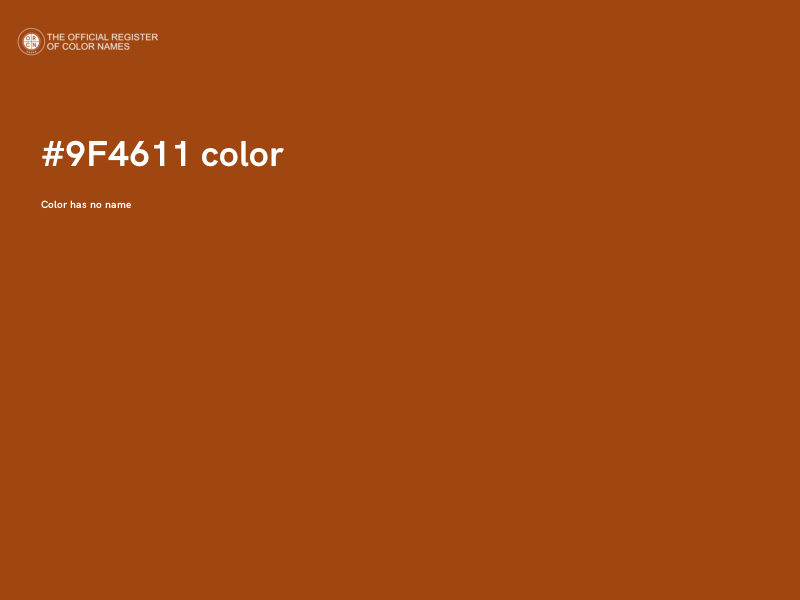 #9F4611 color image