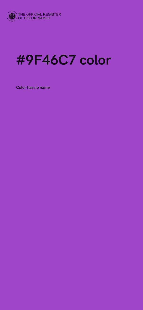 #9F46C7 color image