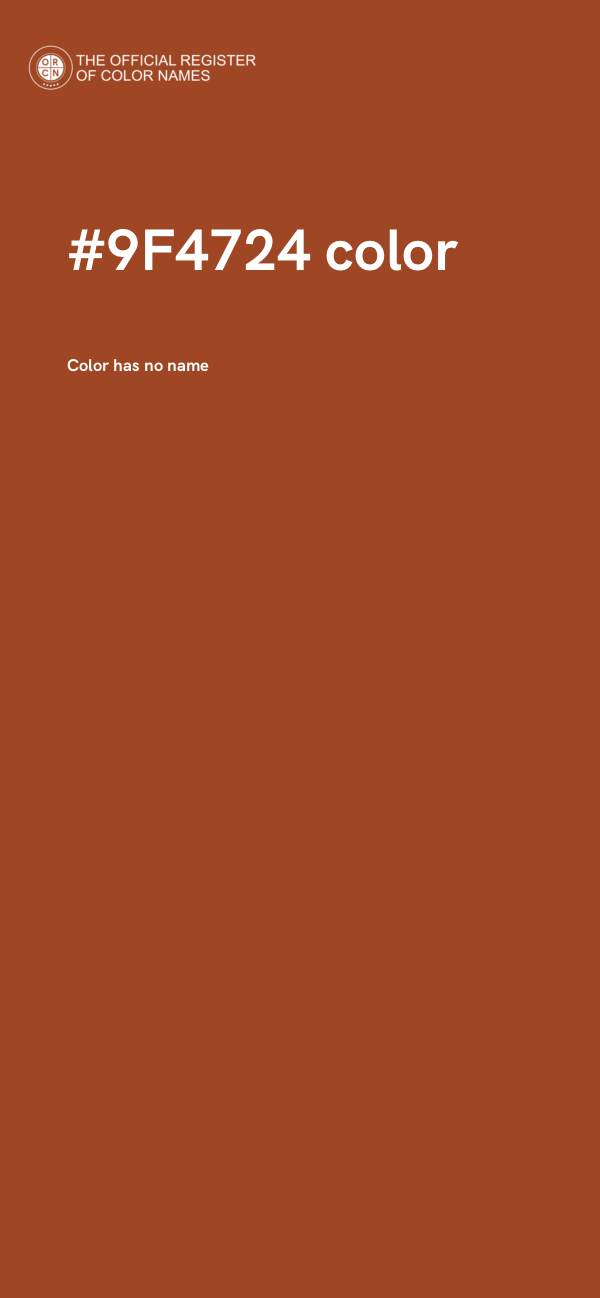 #9F4724 color image