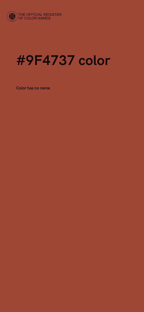 #9F4737 color image