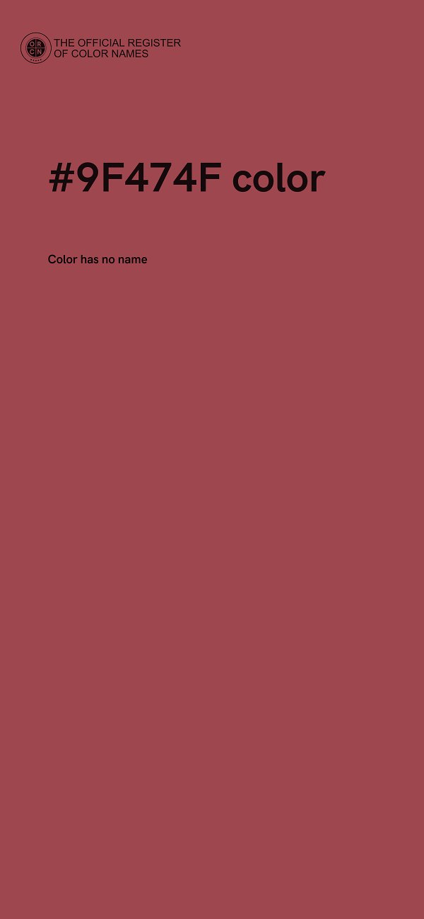 #9F474F color image