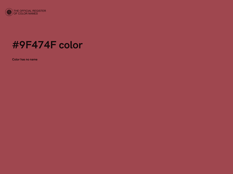 #9F474F color image