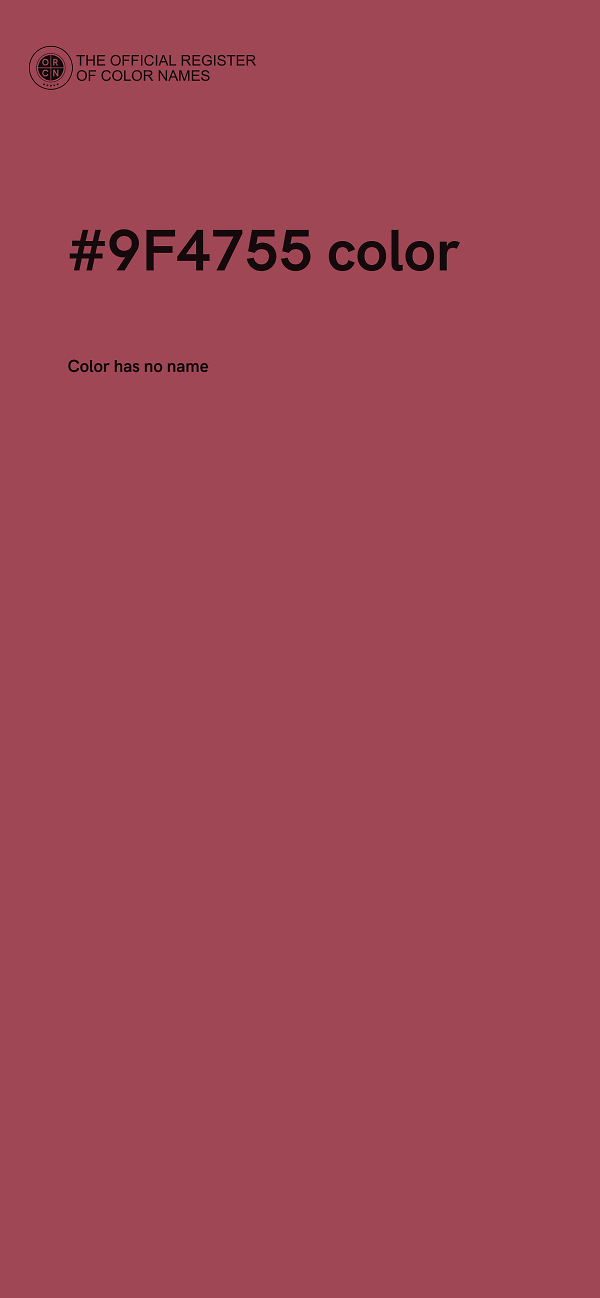 #9F4755 color image