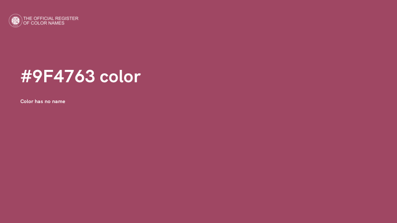 #9F4763 color image