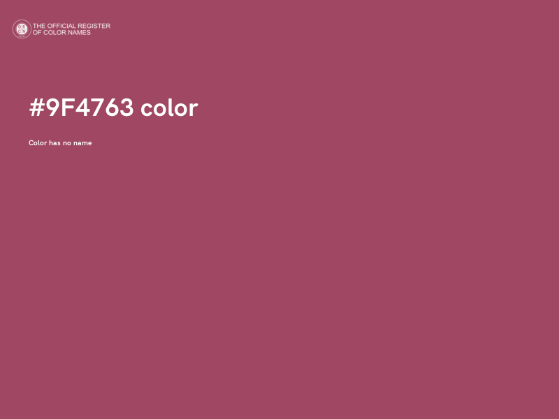 #9F4763 color image