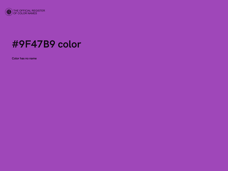#9F47B9 color image