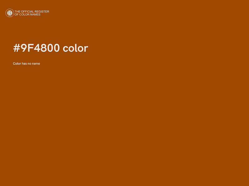 #9F4800 color image