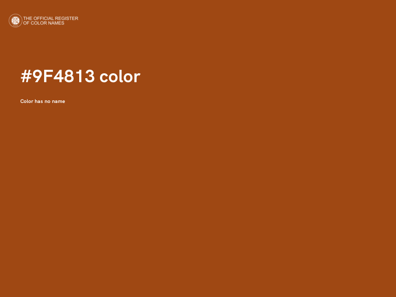#9F4813 color image
