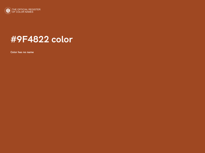 #9F4822 color image