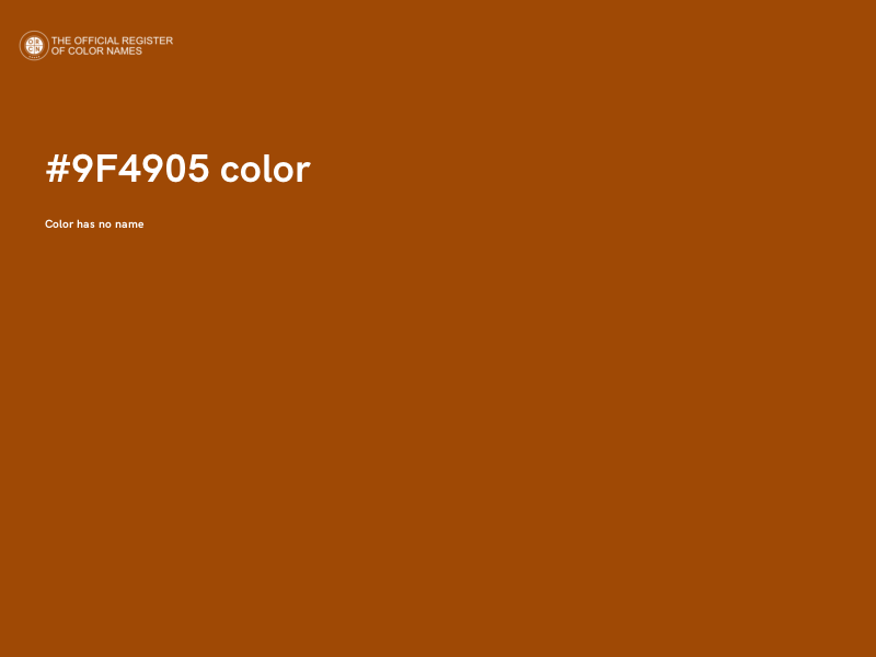 #9F4905 color image