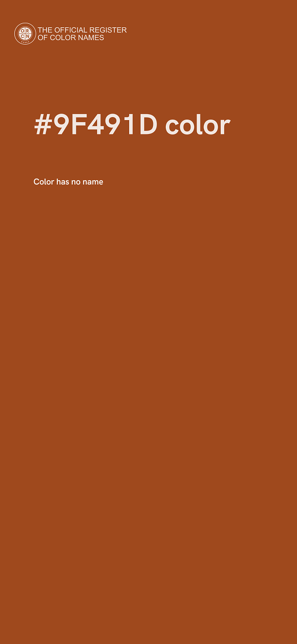 #9F491D color image
