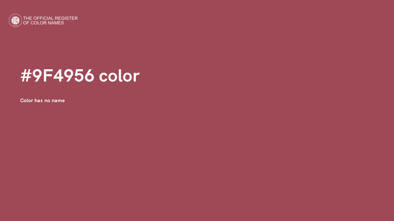 #9F4956 color image
