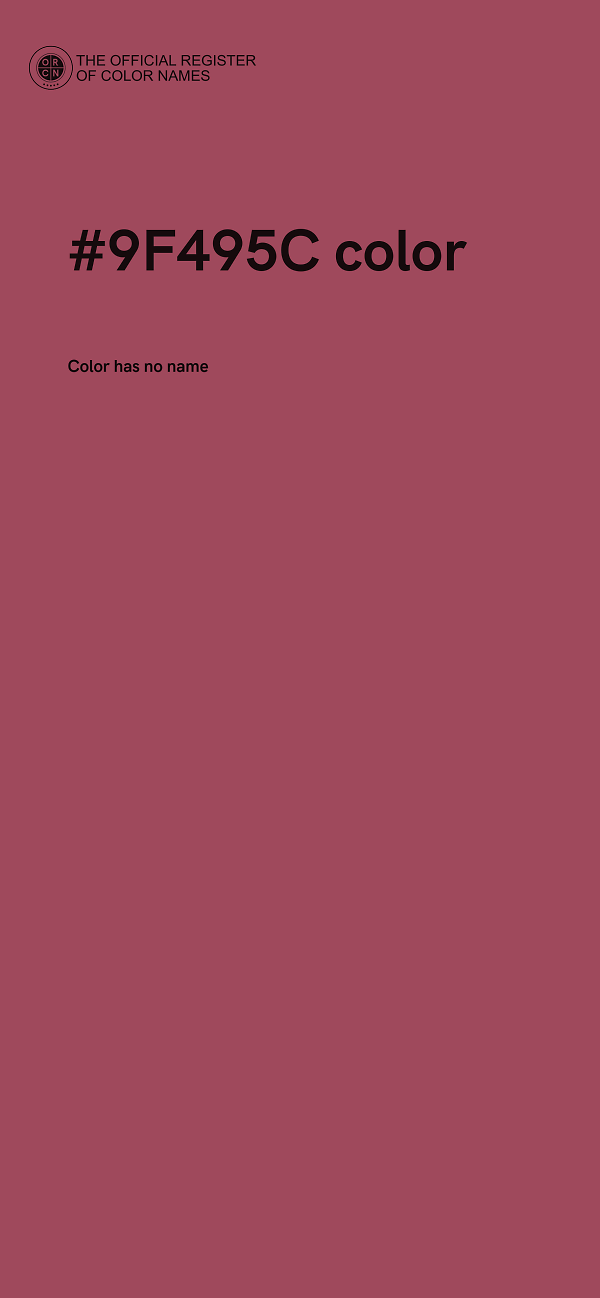 #9F495C color image