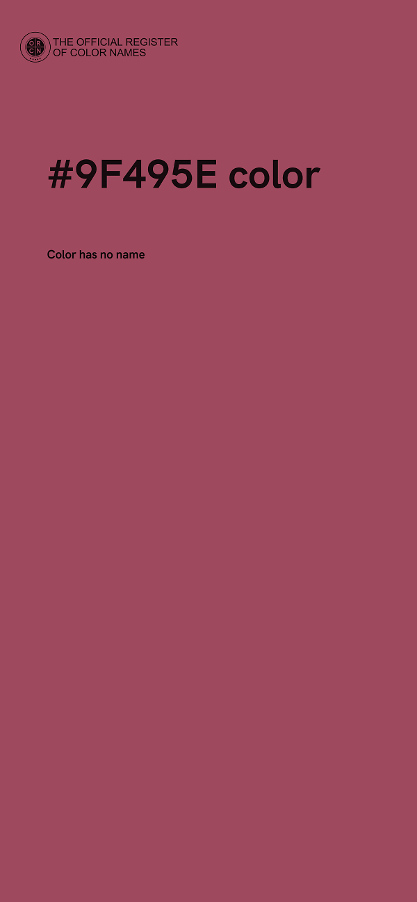 #9F495E color image