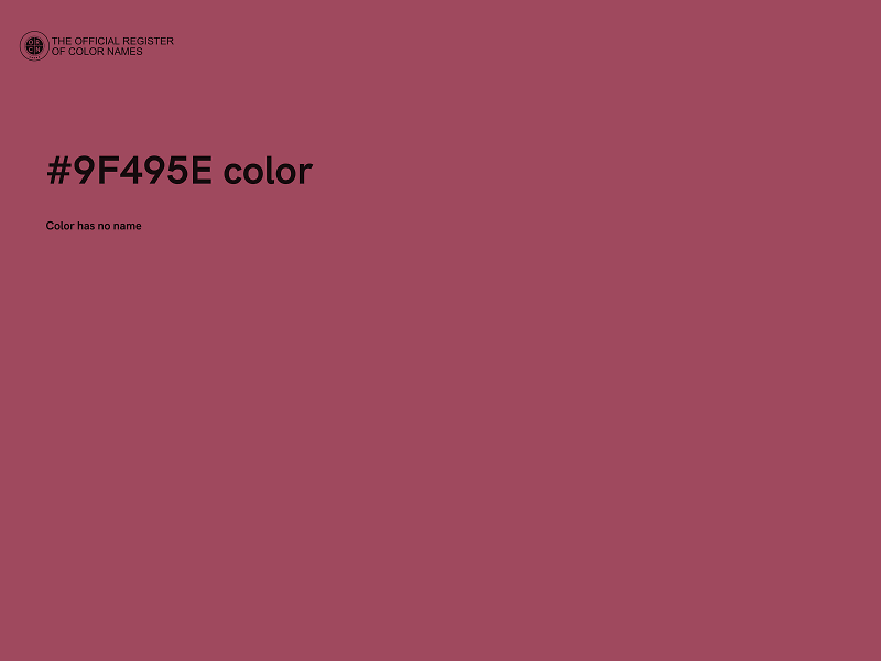 #9F495E color image