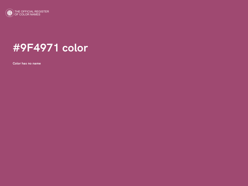 #9F4971 color image