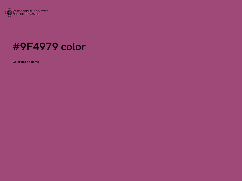 #9F4979 color image