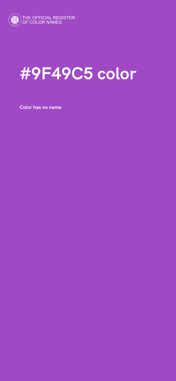 #9F49C5 color image
