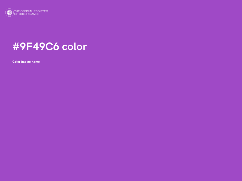 #9F49C6 color image