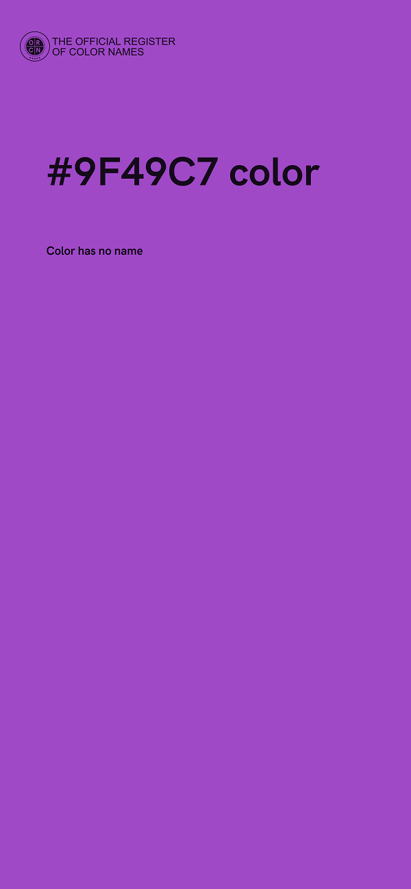 #9F49C7 color image