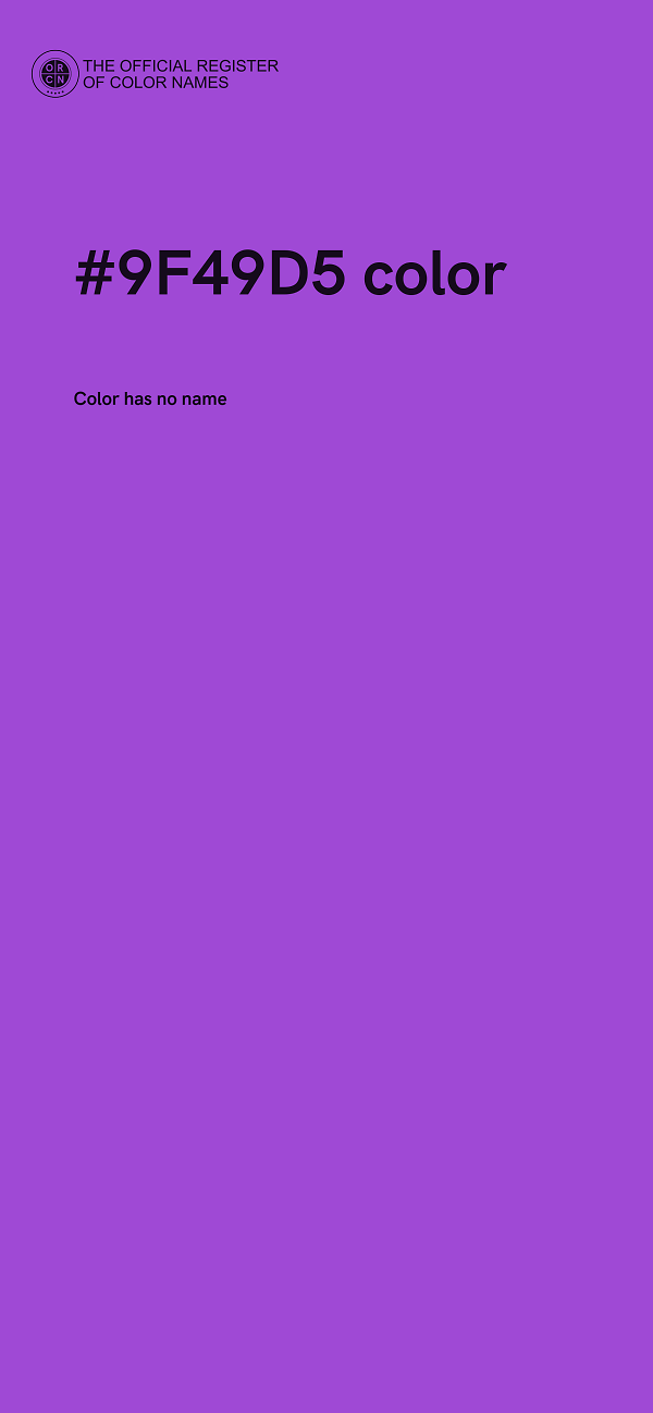 #9F49D5 color image