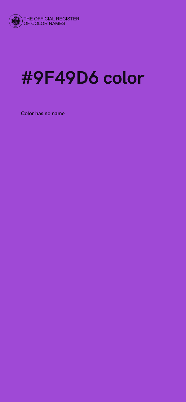 #9F49D6 color image