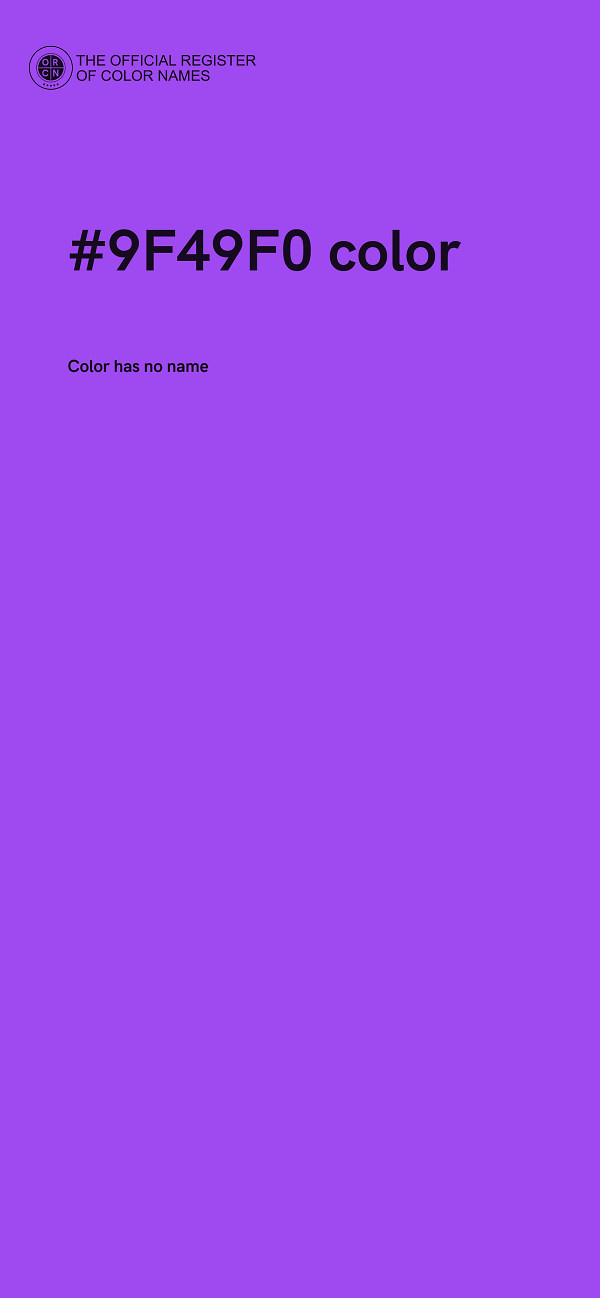 #9F49F0 color image