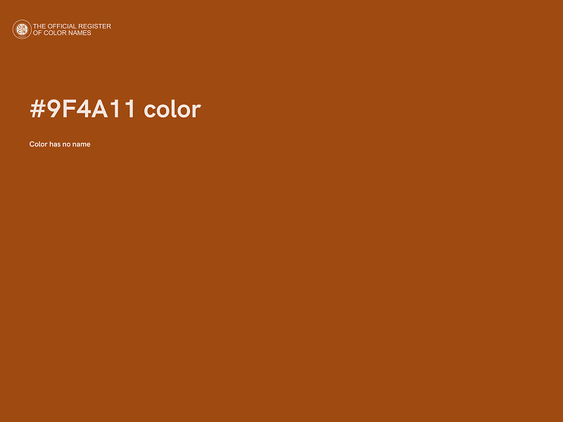 #9F4A11 color image