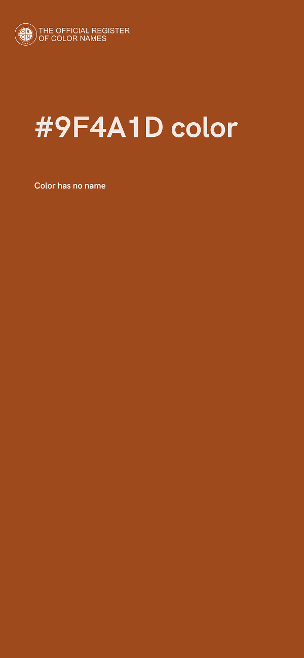 #9F4A1D color image