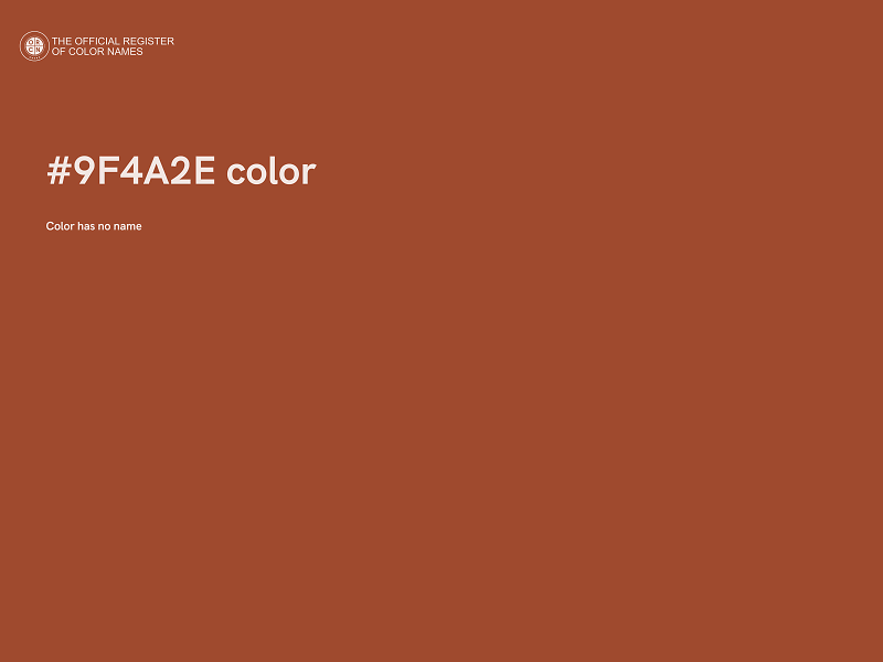 #9F4A2E color image