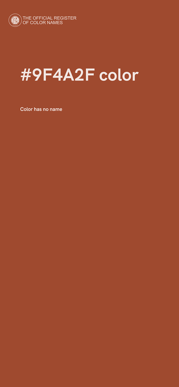 #9F4A2F color image