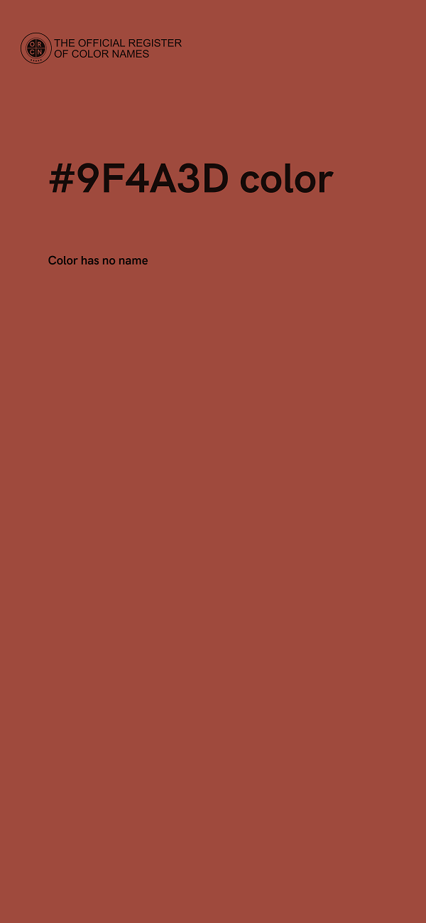 #9F4A3D color image