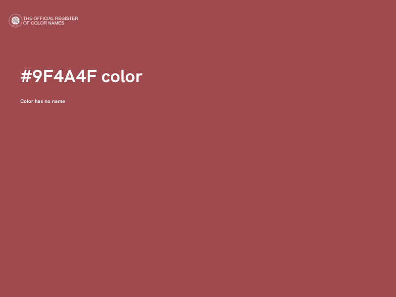 #9F4A4F color image