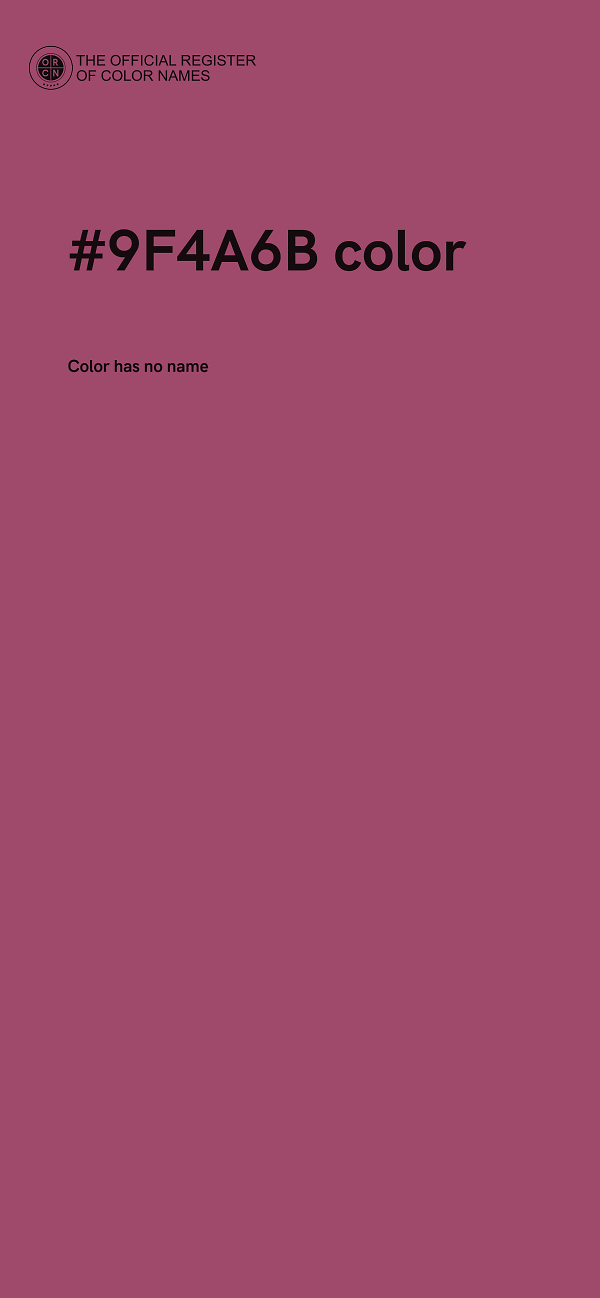 #9F4A6B color image