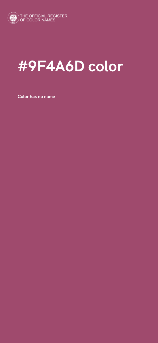 #9F4A6D color image