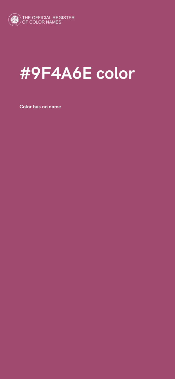 #9F4A6E color image