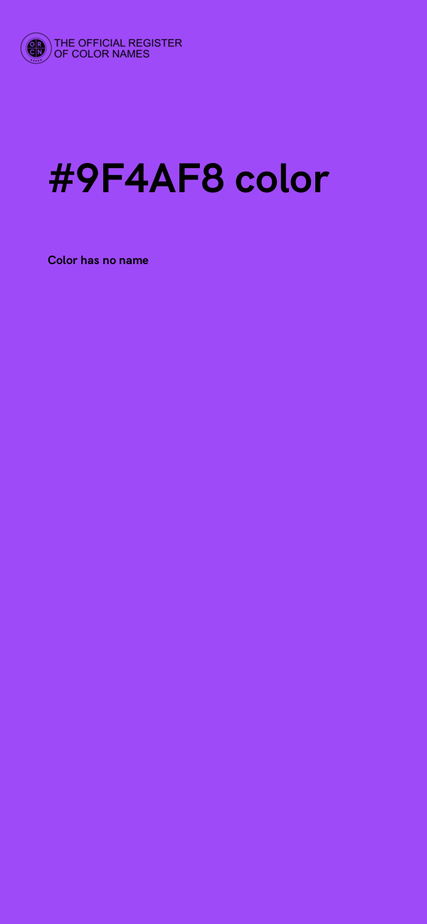 #9F4AF8 color image