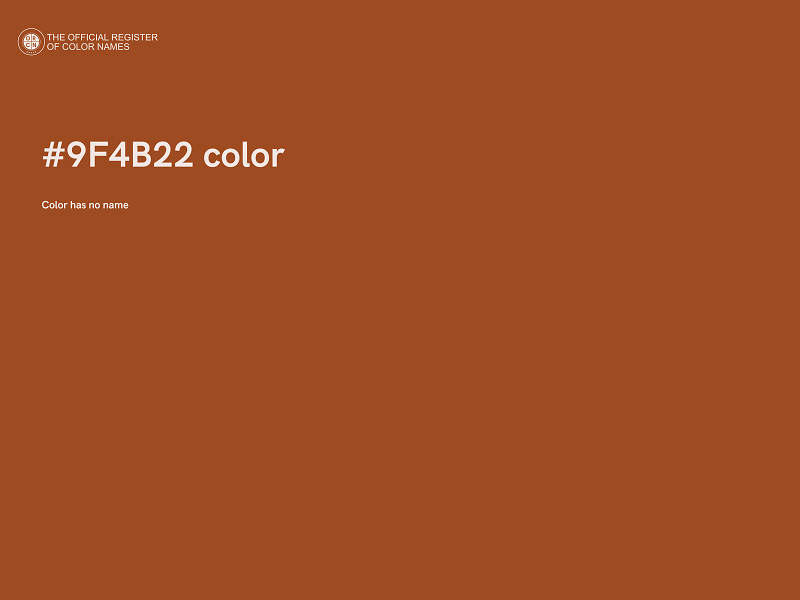 #9F4B22 color image