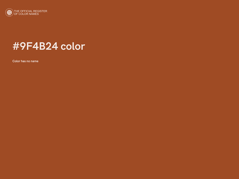 #9F4B24 color image